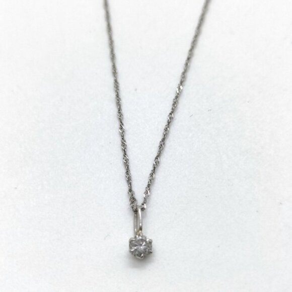 Jewelry Necklace Natural Diamond 0.1ct Platinum 2331478